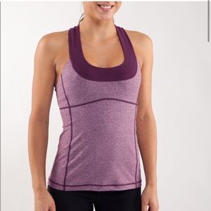 GUC Lululemon Plum Scoop Tank Size 6